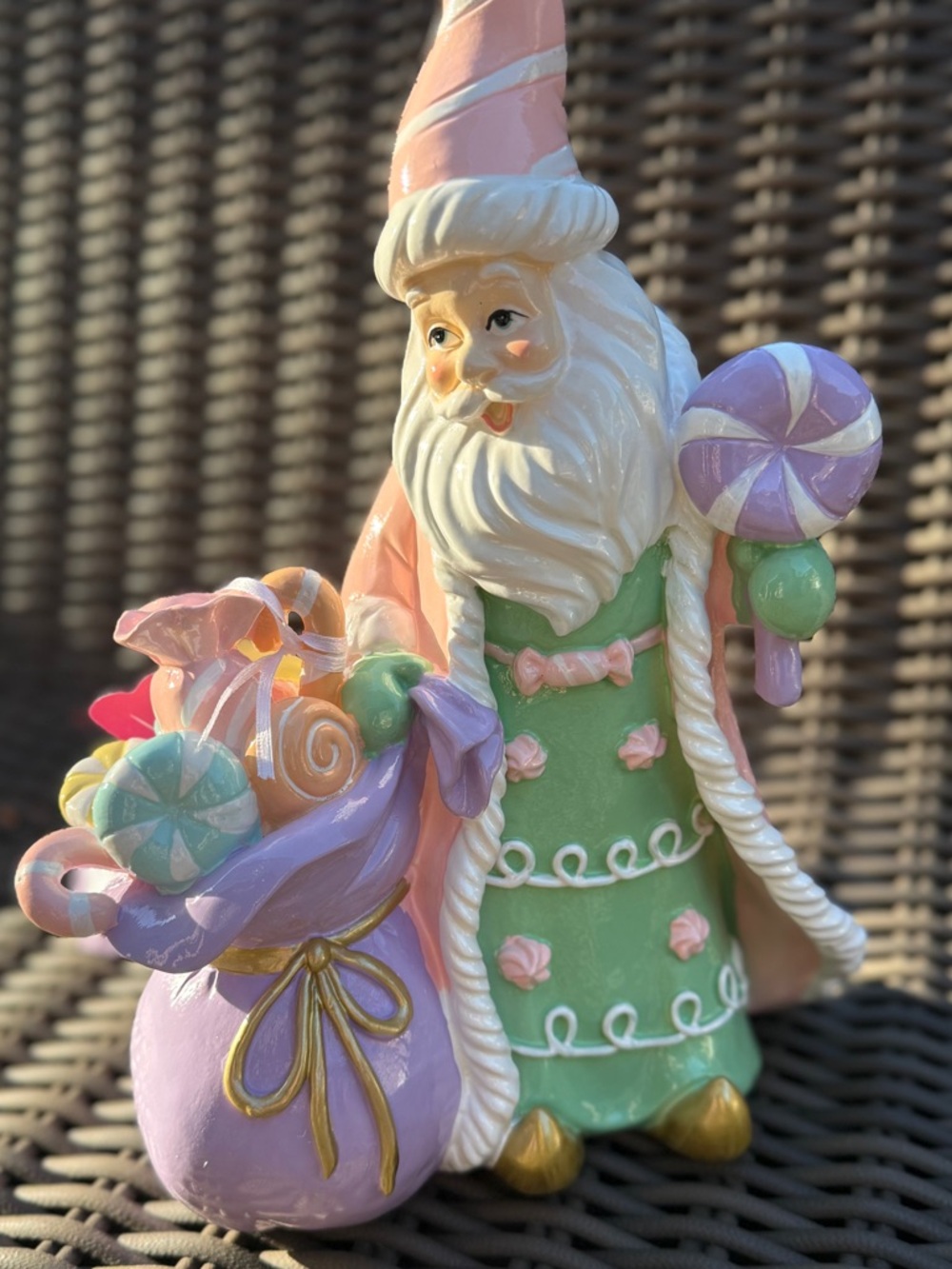 Pastel Candy Santa Figurine - NWT - Picture 9 of 16